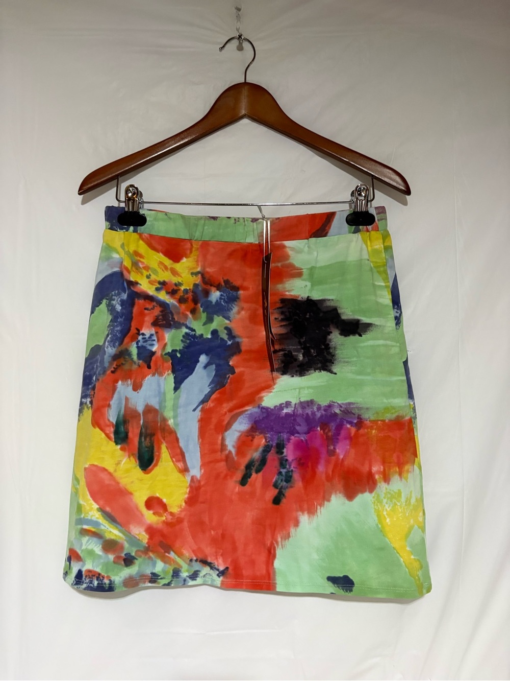 Krimson Klover Multicolor Abstract Brushstroke Mini Skirt